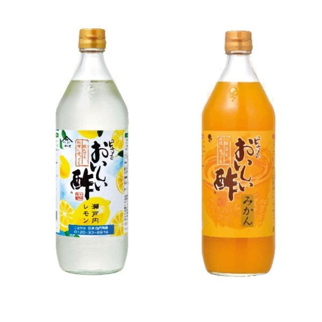 日本自然發酵 - 瀨戶內檸檬醋 + 愛媛蜜柑醋 套裝